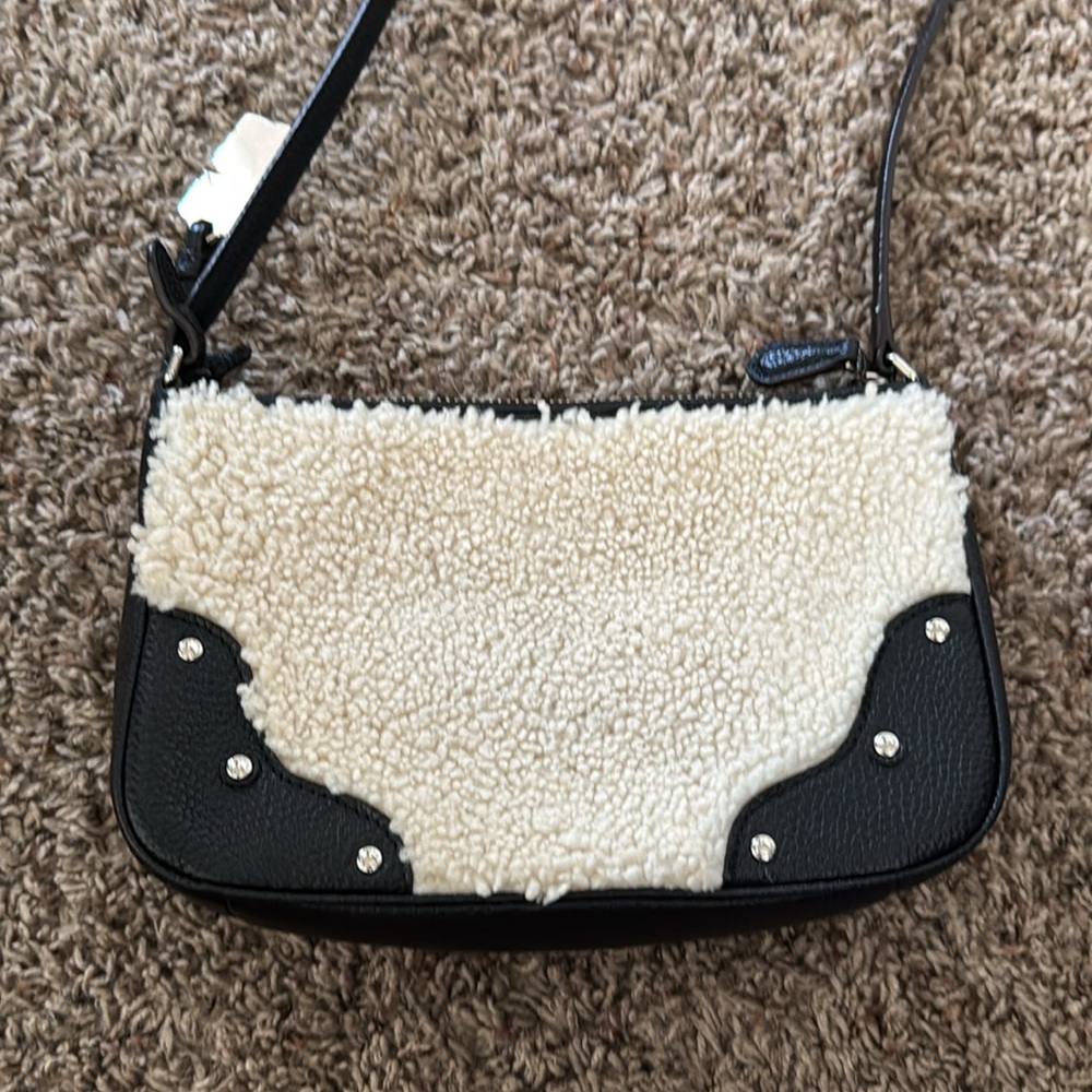 Coach Rhyder Shearling Pouchette Crossbody - Picture 5 of 15